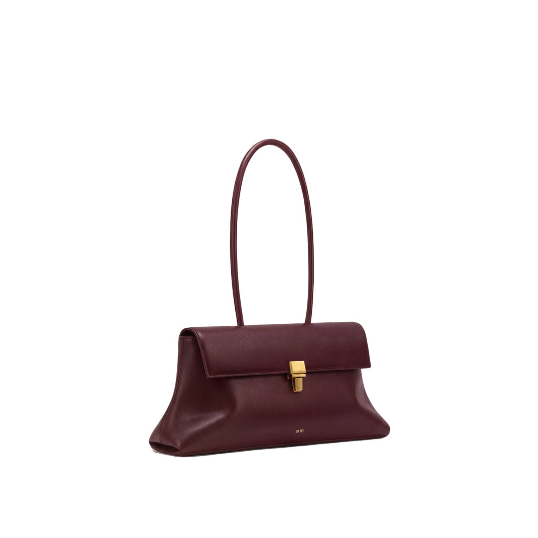 JW PEI Selene Lock Flap Shoulder Bag - Burgundy