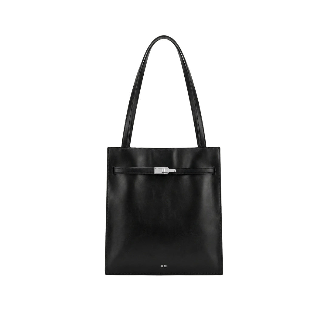 JW PEI Noelle Belted Tote Bag - Black