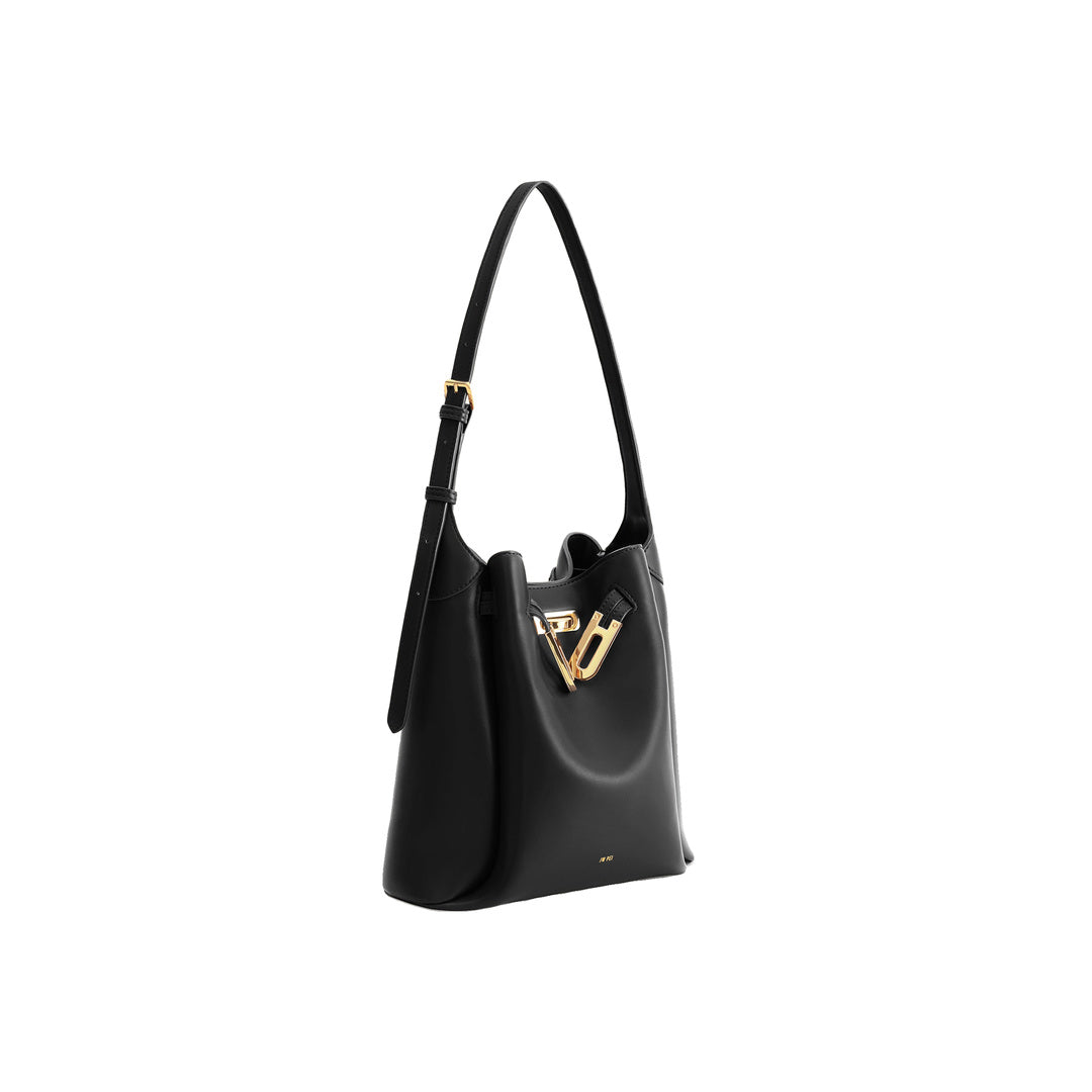 JW PEI Charlene Double Buckle Hobo Bag - Black