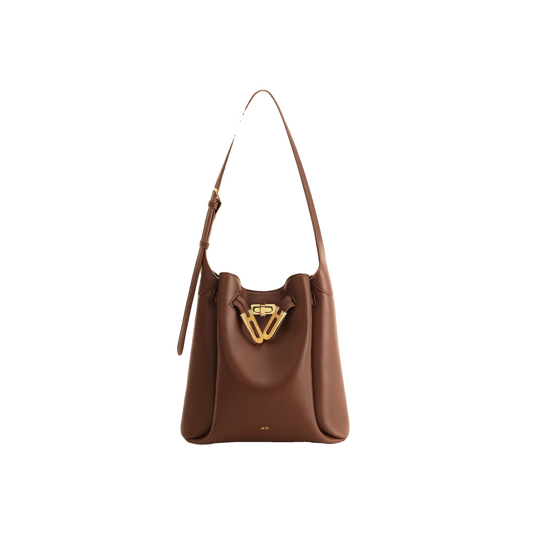 JW PEI Charlene Double Buckle Hobo Bag - Brown