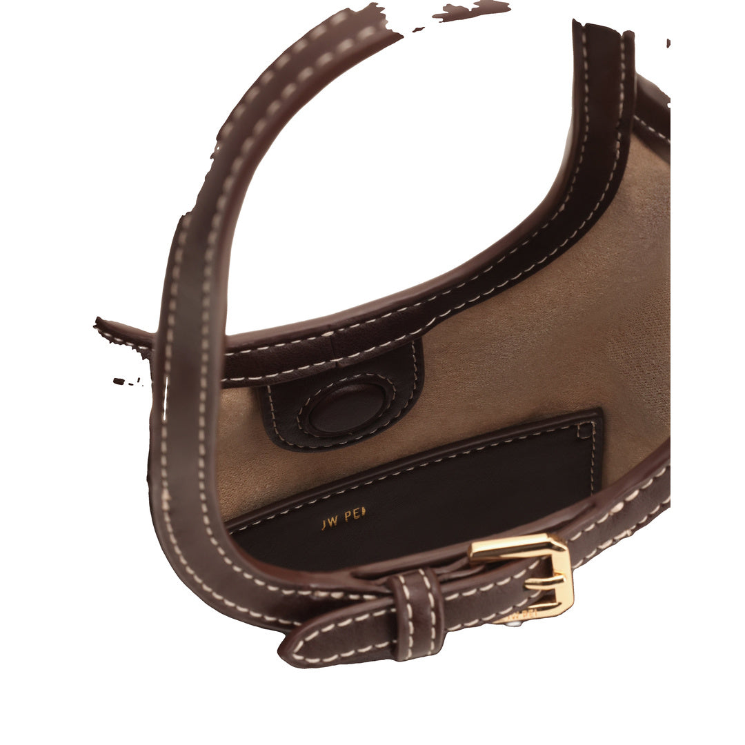 JW PEI Brooke Mini Belted Embellished Top Handle Bag - Dark Brown