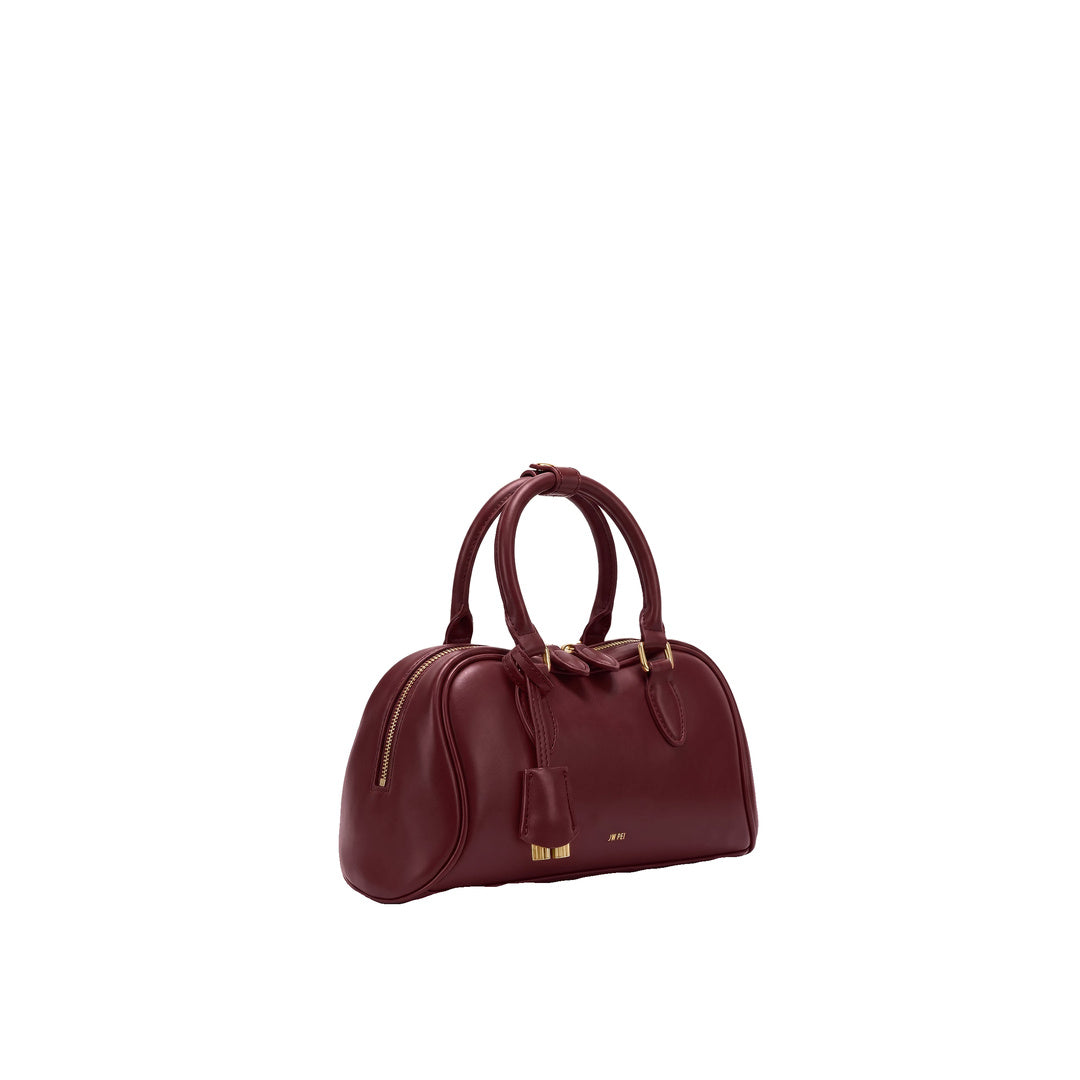 JW PEI Rosalie Bowler Top Handle Bag - Dark Burgundy