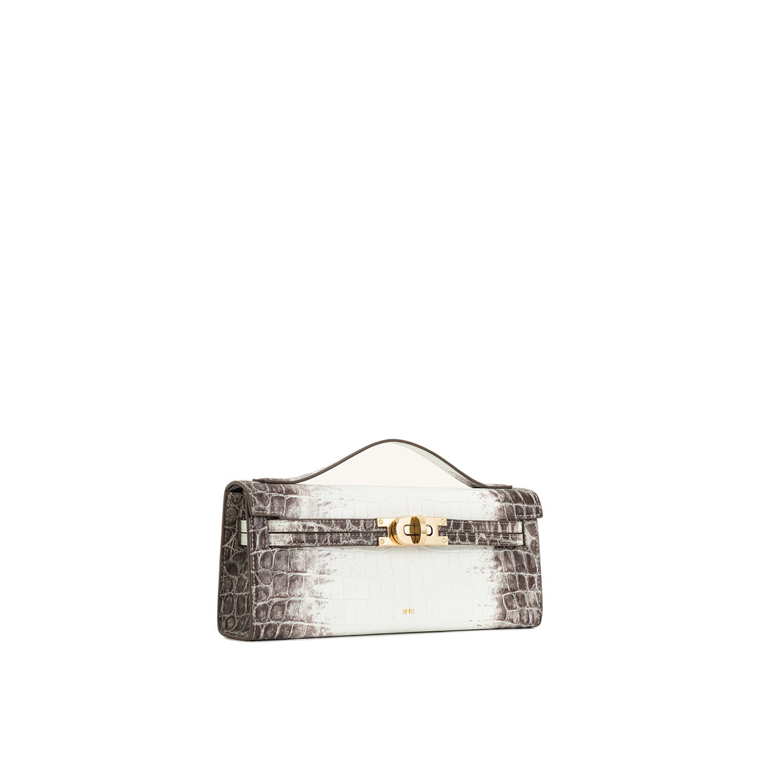 JW PEI Bria Structured Top Handle Bag - White Croc
