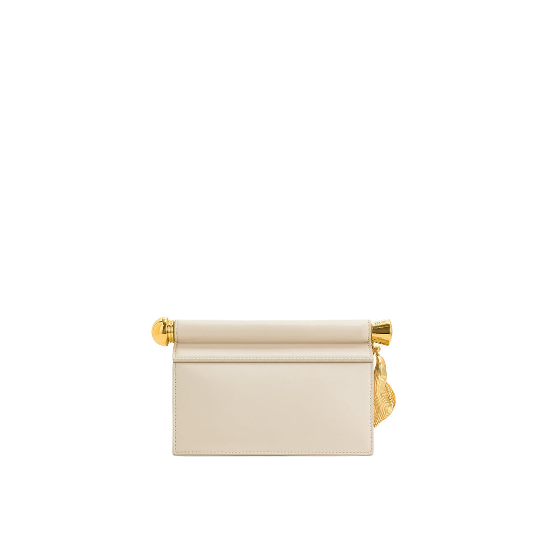 JW PEI Holly Metal Pendant Embellished Clutch - White