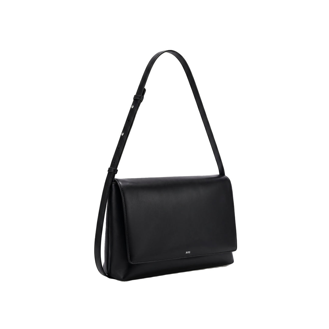 JW PEI Isolde Flap Shoulder Bag - Black