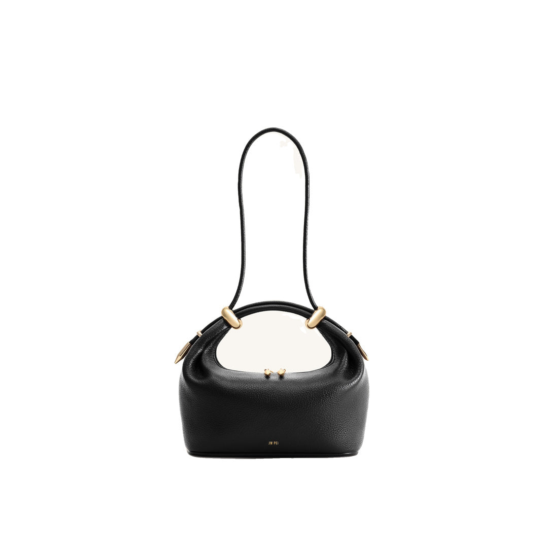 JW PEI Ellie Metal Ring Embellished Top Handle Bag - Black