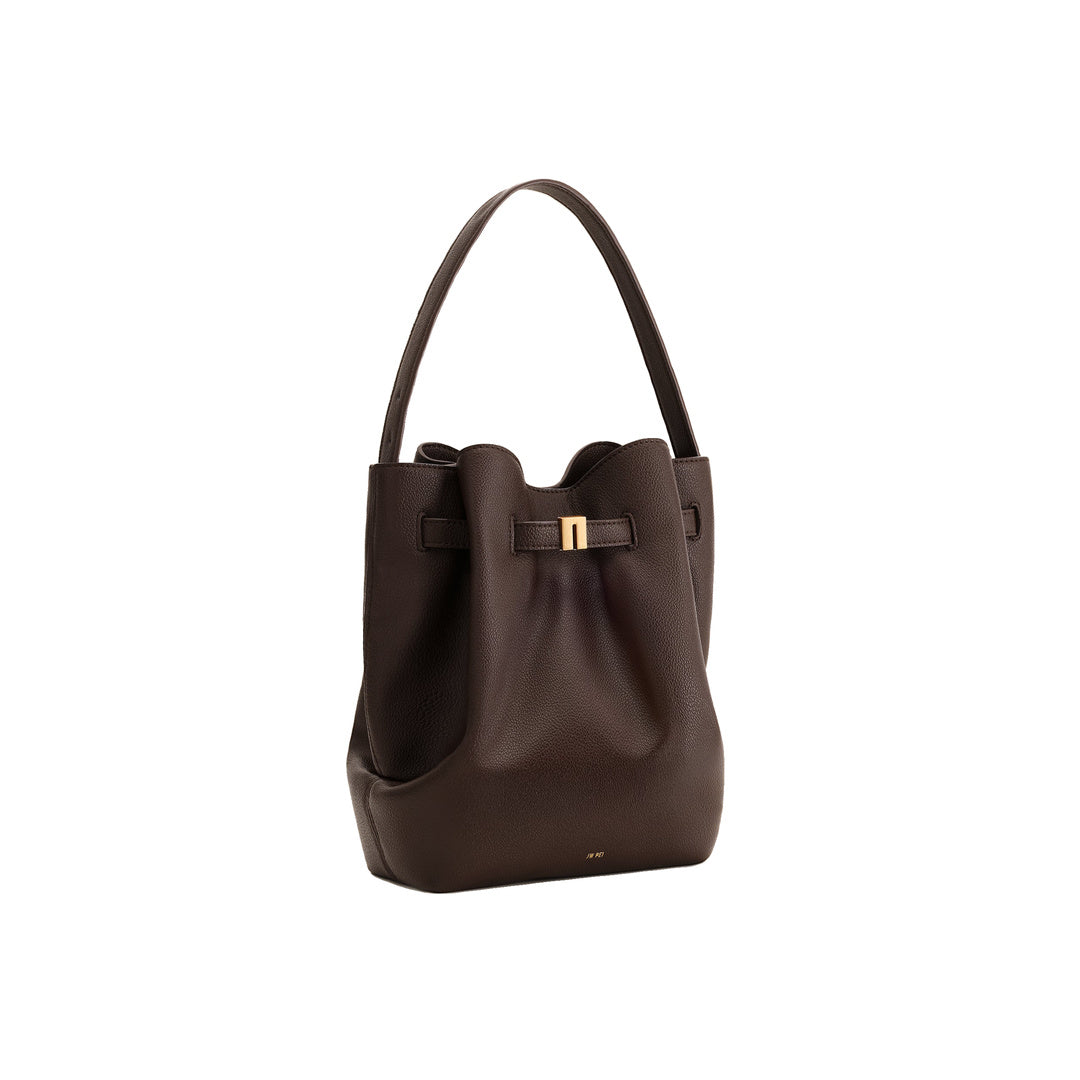 JW PEI Clara Lock Accent Bucket Shoulder Bag - Mocha Brown
