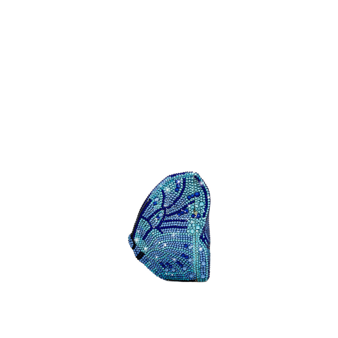 JW PEI Paisley Crystal Butterfly Clutch - Blue