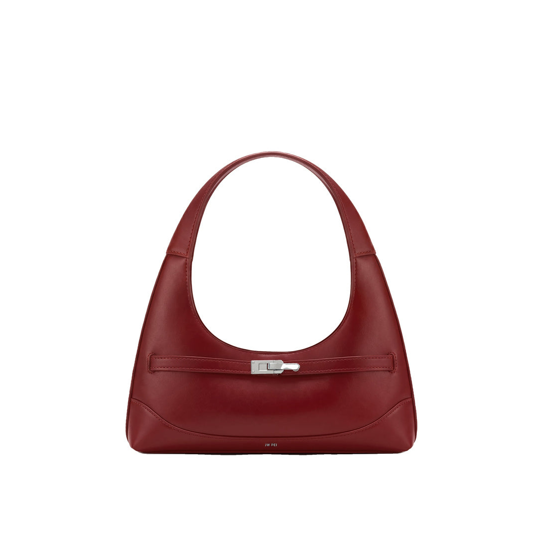 JW PEI Noelle Belted Shoulder Bag - Deep Burgundy
