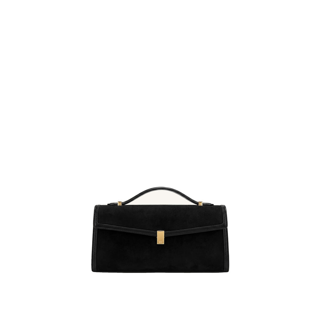 JW PEI Delphine Faux Suede Top Handle Bag - Black
