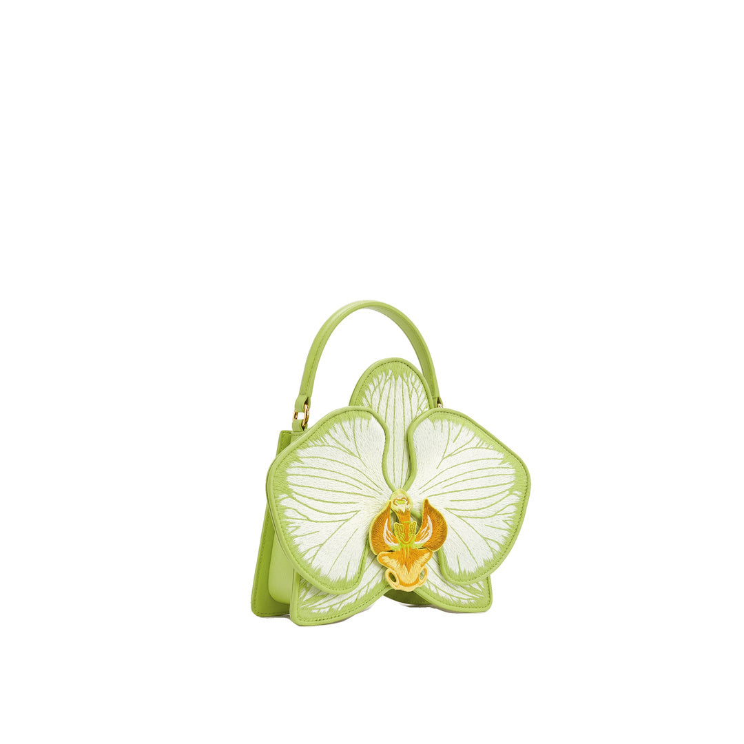 JW PEI Flora Orchid Shaped Top Handle Bag - Light Green