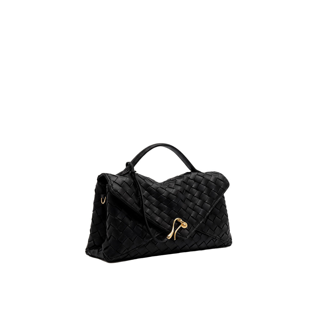 JW PEI Celeste Woven Envelope Bag - Black