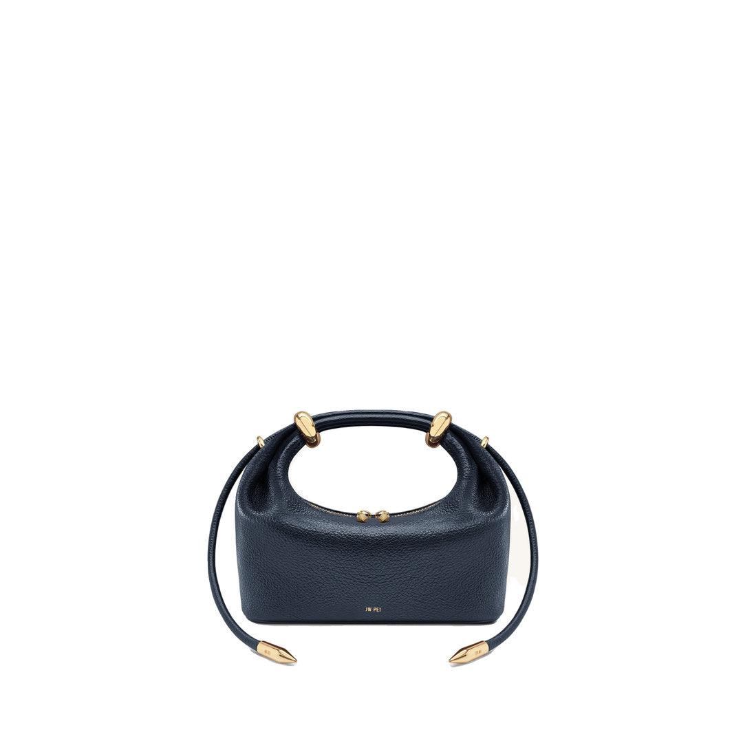 JW PEI Ellie Metal Ring Embellished Top Handle Bag - Navy