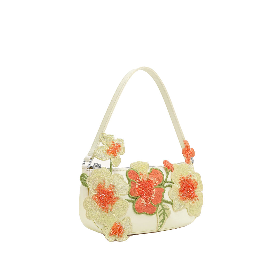 JW PEI Leona Bead Embellished Shoulder Bag - Off White