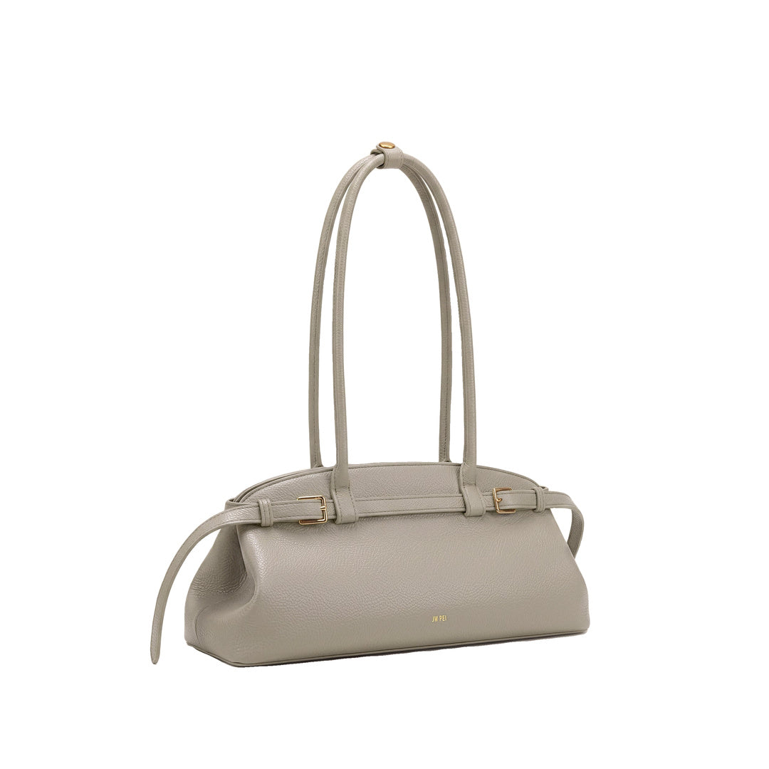 JW PEI Arden Pebbled Belt Detail East-West Shoulder Bag - Taupe