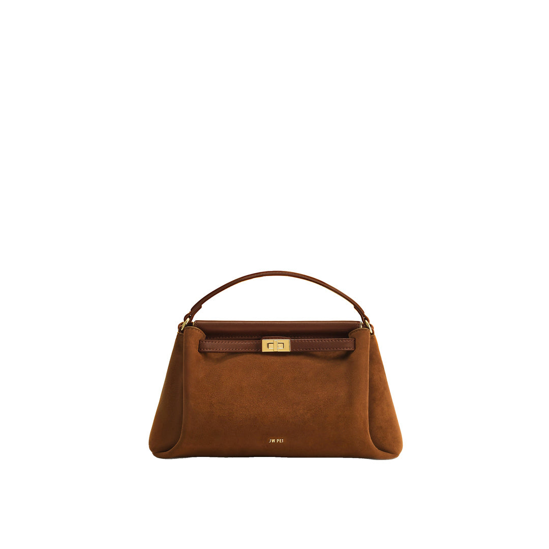 JW PEI Carmen Faux Suede Top Handle Bag - Brown