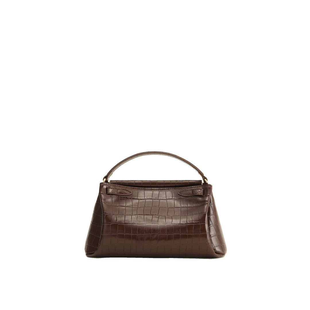 JW PEI Carmen Top Handle Bag - Dark Brown Croc