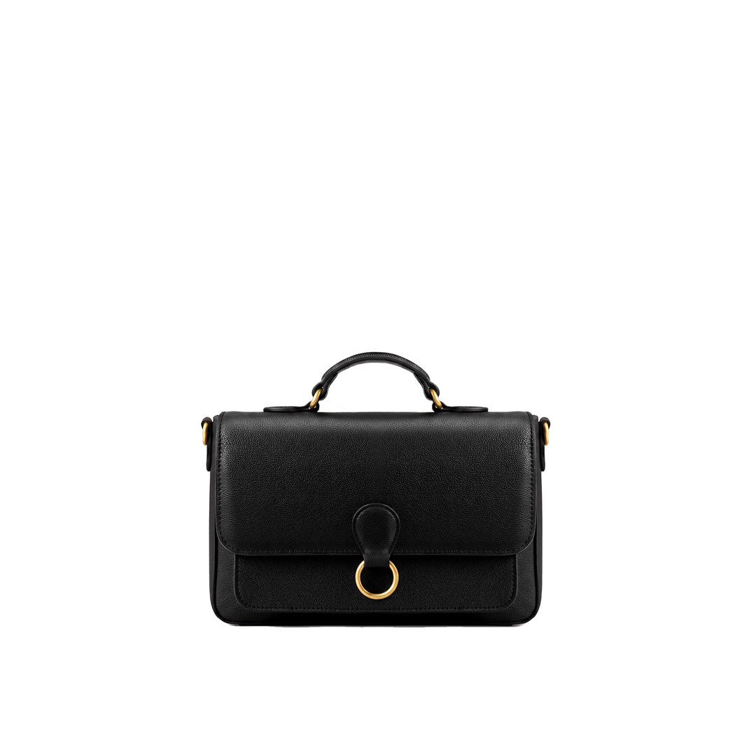 JW PEI Mirelle Pebbled Top Handle Satchel - Black
