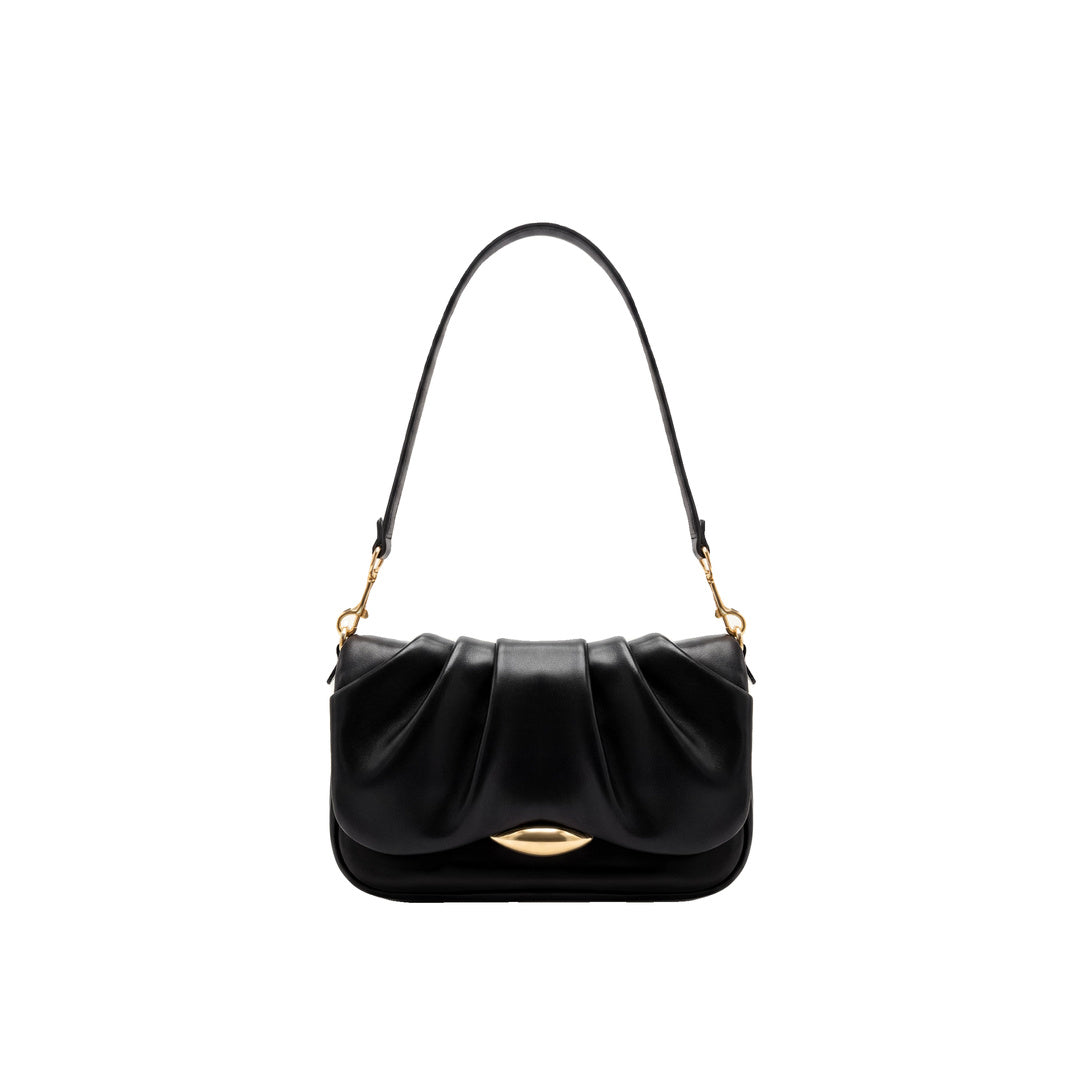 JW PEI Sofia Ruched Shoulder Bag - Black