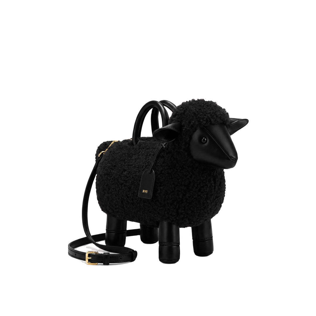 JW PEI Luna Sheep Top Handle Bag - Black