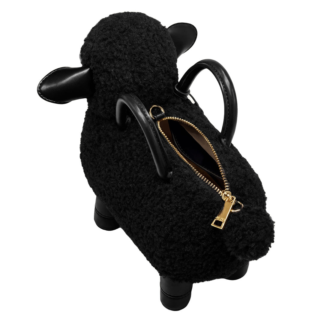 JW PEI Luna Sheep Top Handle Bag - Black