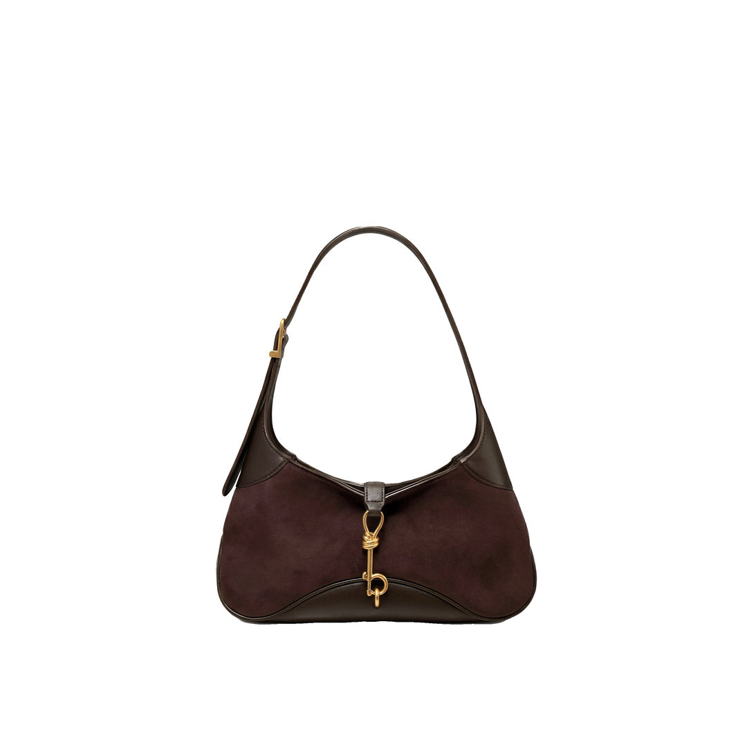 JW PEI Juliette Key Charm East-West Shoulder Bag - Dark Brown