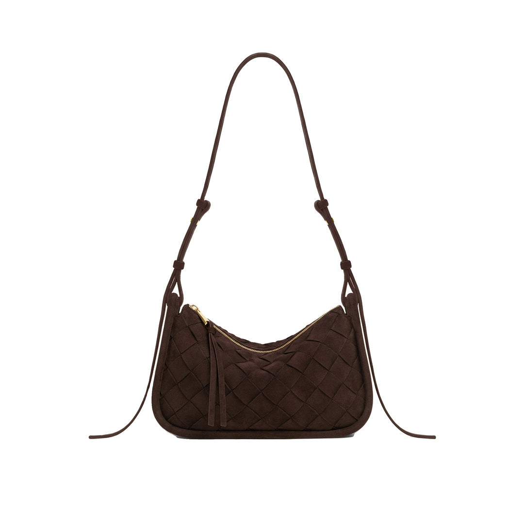 JW PEI Zirelle Woven Faux Suede Hobo Bag - Brown