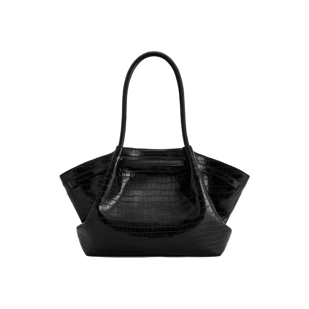 JW PEI Hana Large Tote Bag - Black Croc