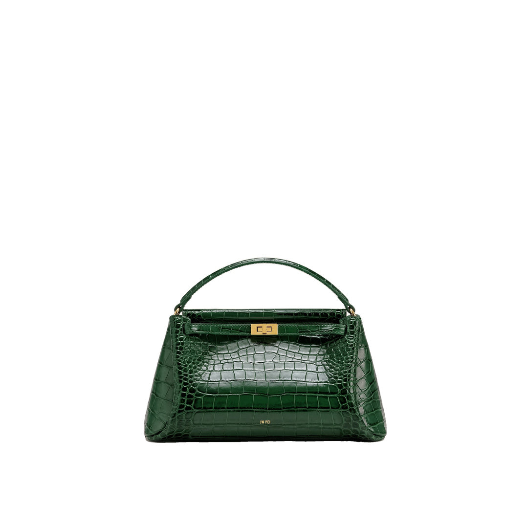 JW PEI Carmen Top Handle Bag - Forest Green Croc
