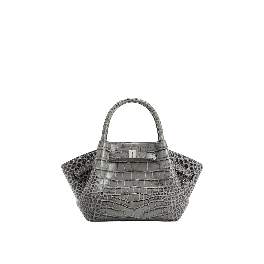 JW PEI Hana Mini Tote Bag - Grey Croc
