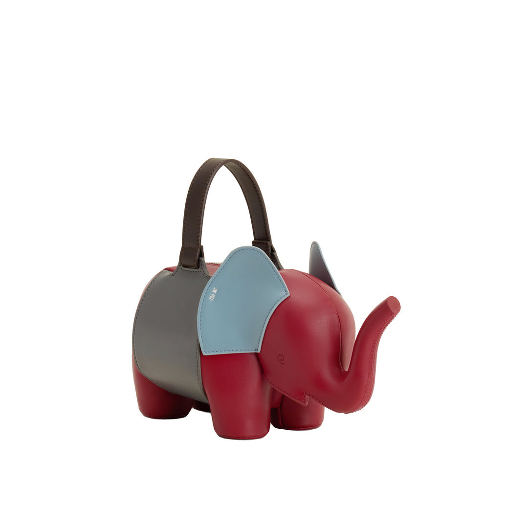 JW PEI Claire Elephant Shaped Handbag - Red/Dark Gray
