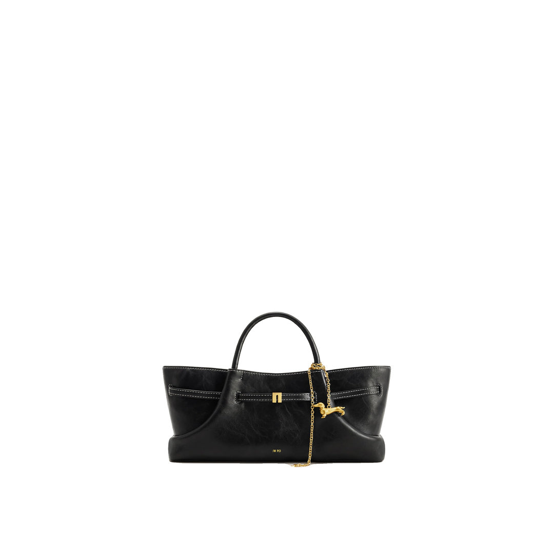 JW PEI Maeve Dachshund Metal Charm Tote Bag - Black