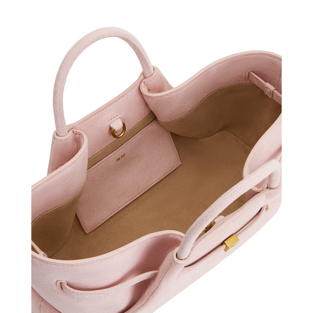 JW PEI Maeve Dachshund Metal Charm Faux Suede Tote Bag - Pink