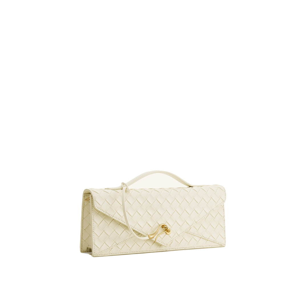 JW PEI Celeste Woven Textured Envelope Top Handle Bag - Ivory