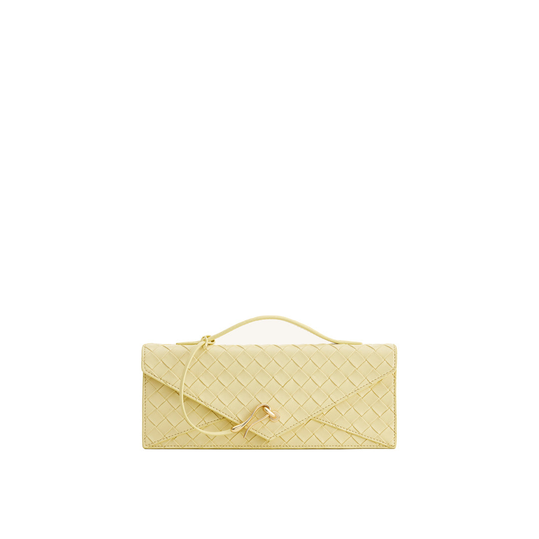 JW PEI Celeste Woven Textured Envelope Top Handle Bag - Yellow