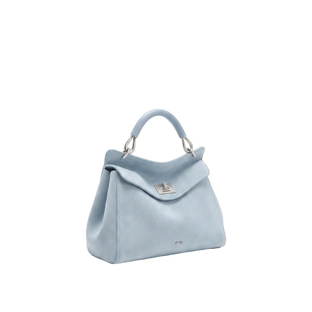 JW PEI Lucia Classic Faux Suede Top Handle Bag - Light Blue