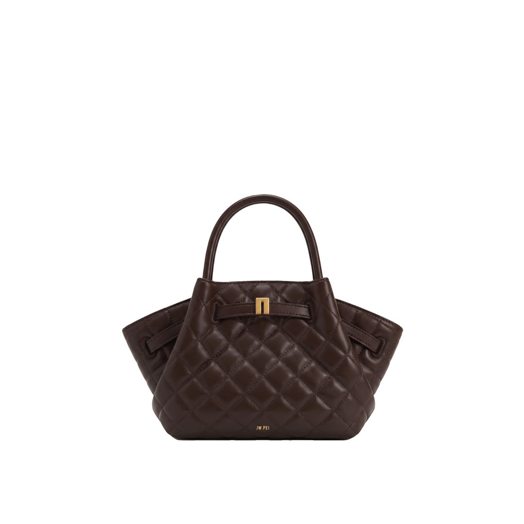 JW PEI Hana Mini Tote Bag - Dark Chocolate Brown