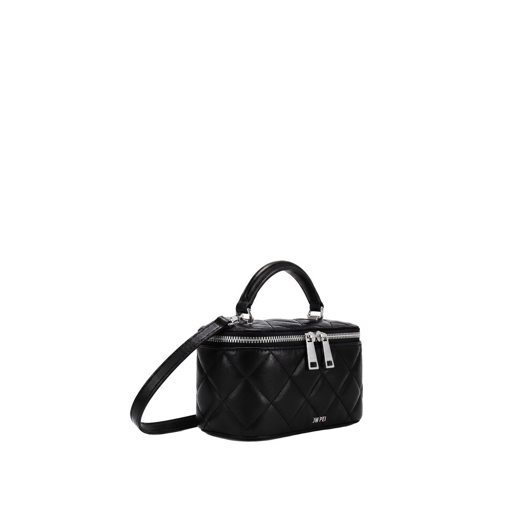 JW PEI Vivienne Quilted Vanity Top Handle Bag - Black