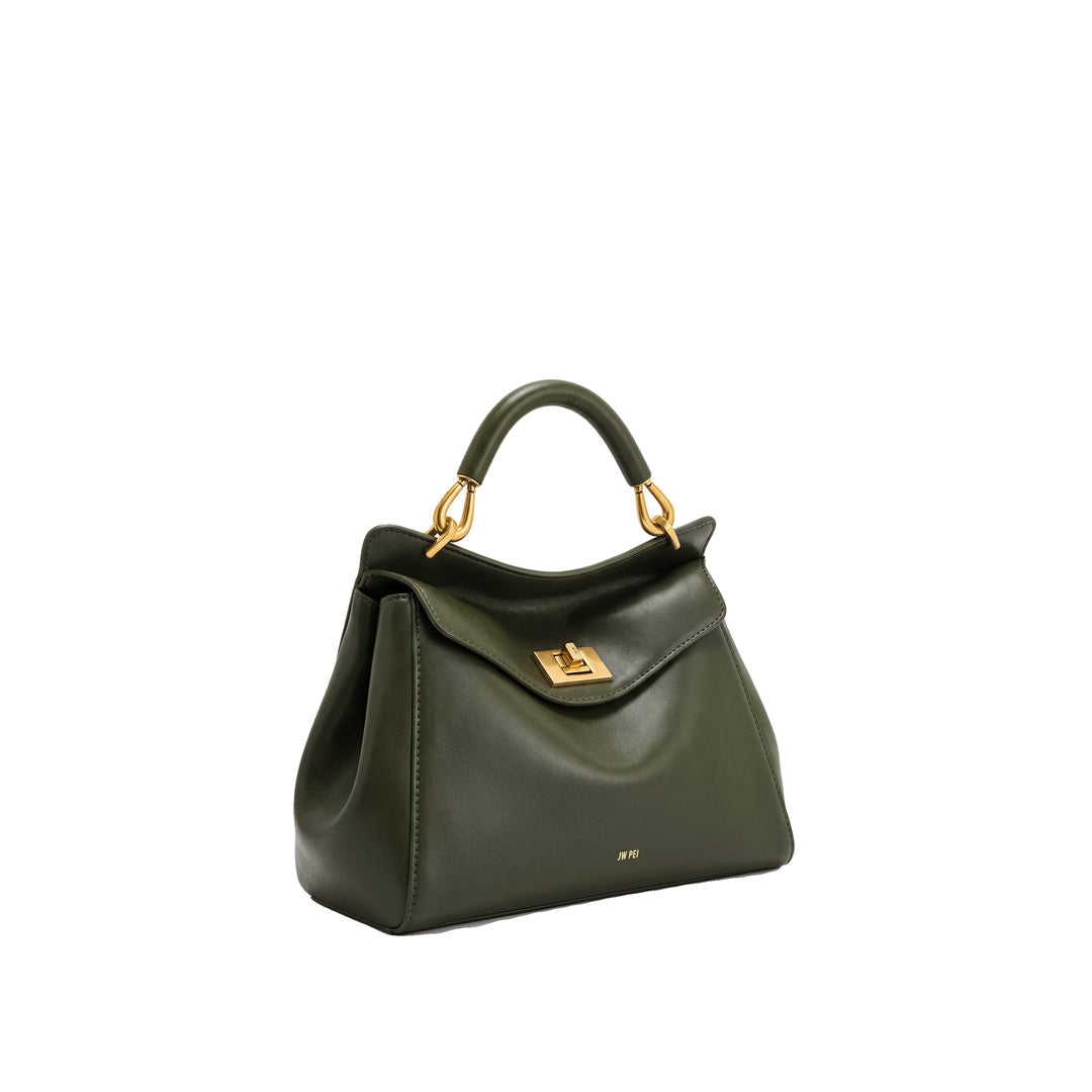 JW PEI Lucia Classic Top Handle Bag - Dark Olive Green