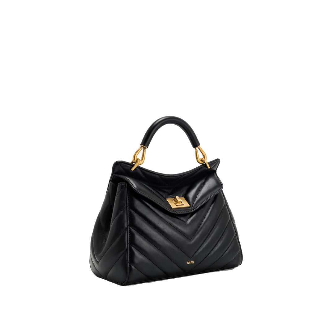 JW PEI Lucia Classic Top Handle Bag - Jet Black