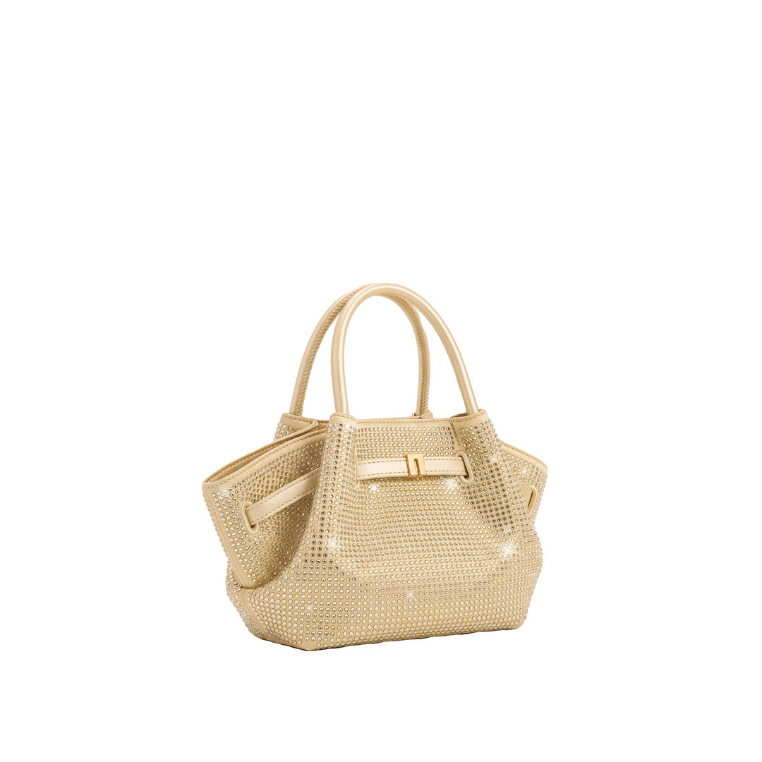 JW PEI Hana Mini Artificial Crystal Tote Bag - Champagne