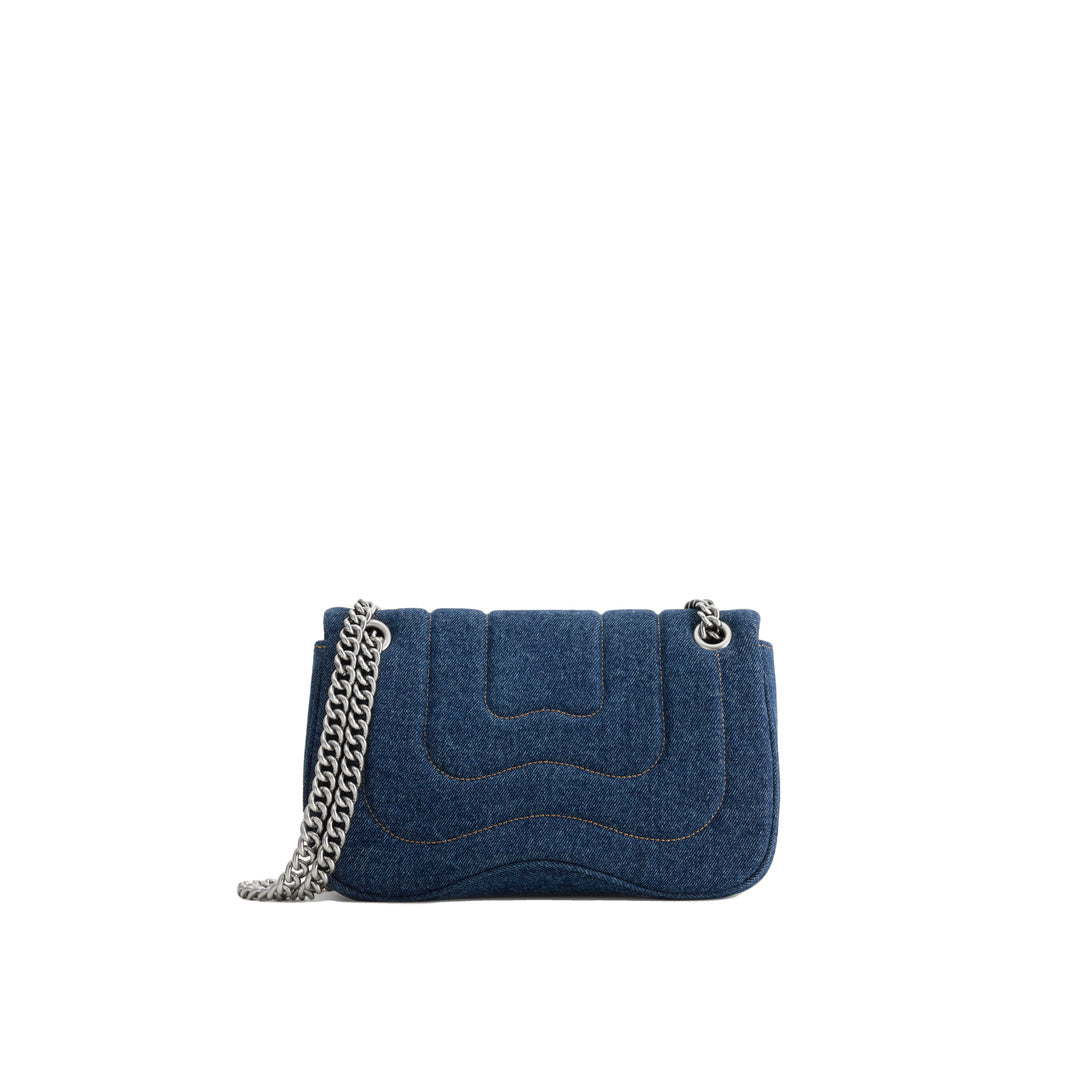 JW PEI Tina Quilted Chain Crossbody - Blue Denim