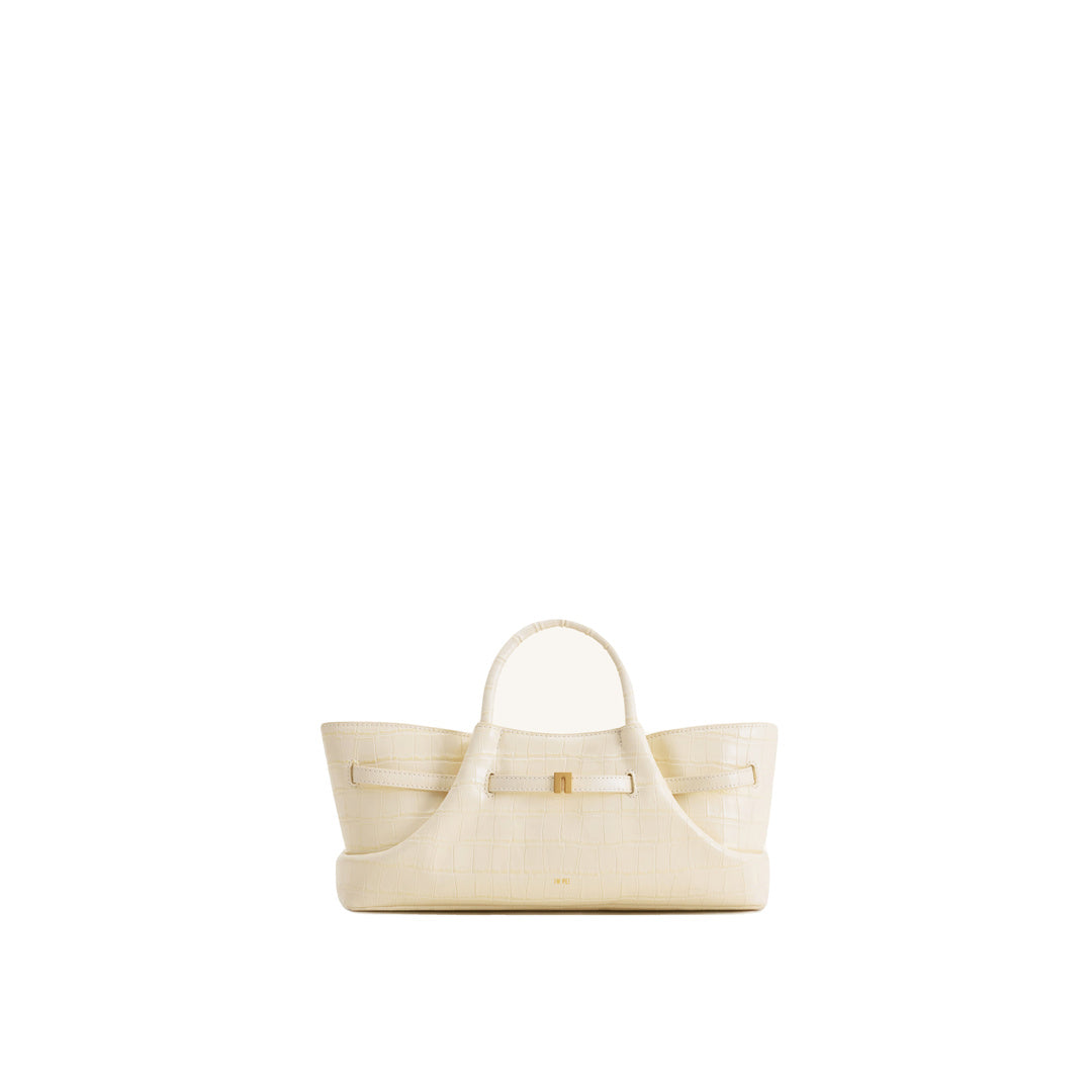 JW PEI Maeve Dachshund Metal Charm Tote Bag - Ivory Croc