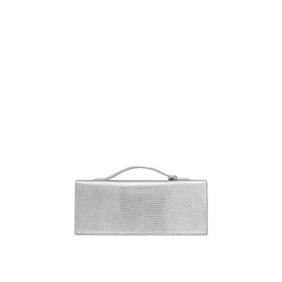 JW PEI Celeste Envelope Top Handle Bag - Silver Lizard Texture