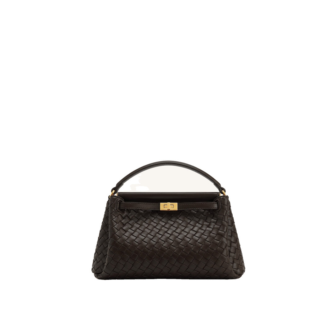 JW PEI Carmen Woven Top Handle Bag - Dark Brown