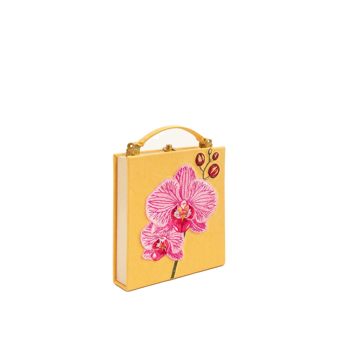 JW PEI Taya Orchid Motif Book Shape Clutch Bag - Yellow