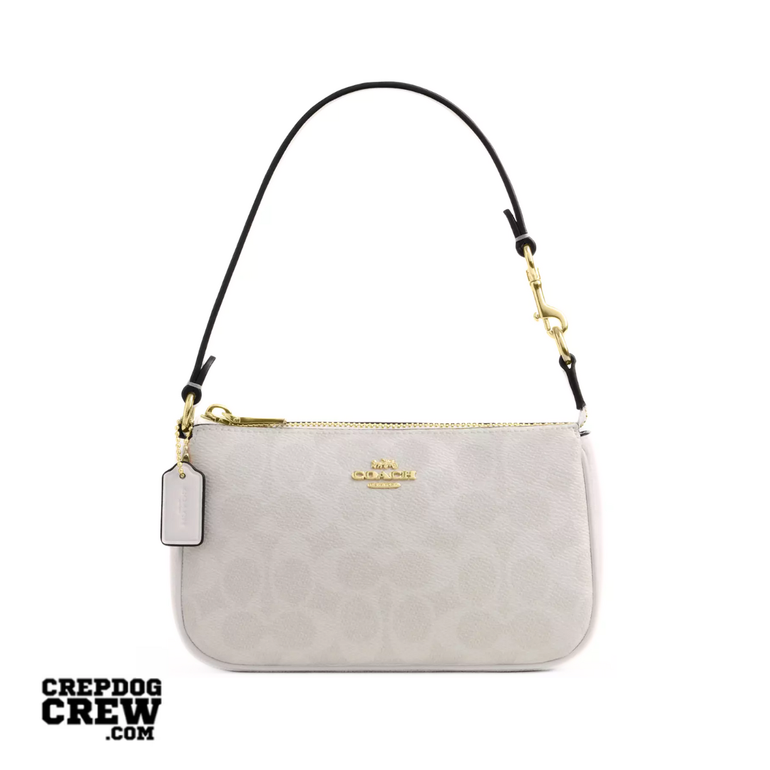 COACH Nolita 19 In Signature Canvas Gold White Chalk