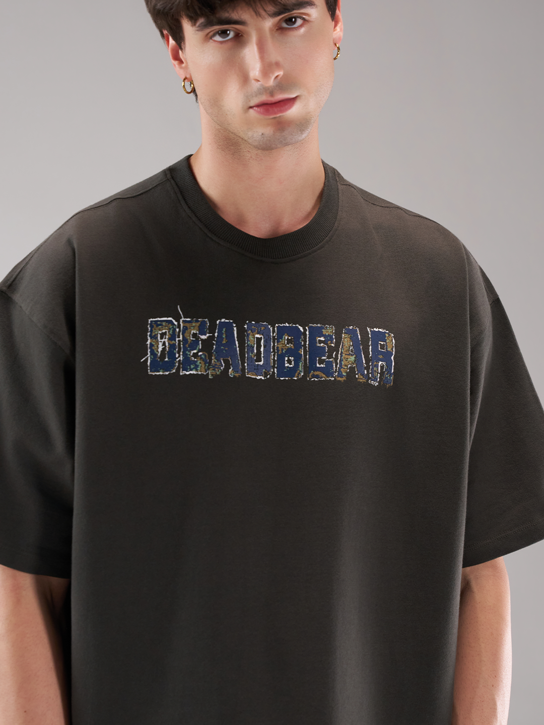 Fake Denim Tee Grey