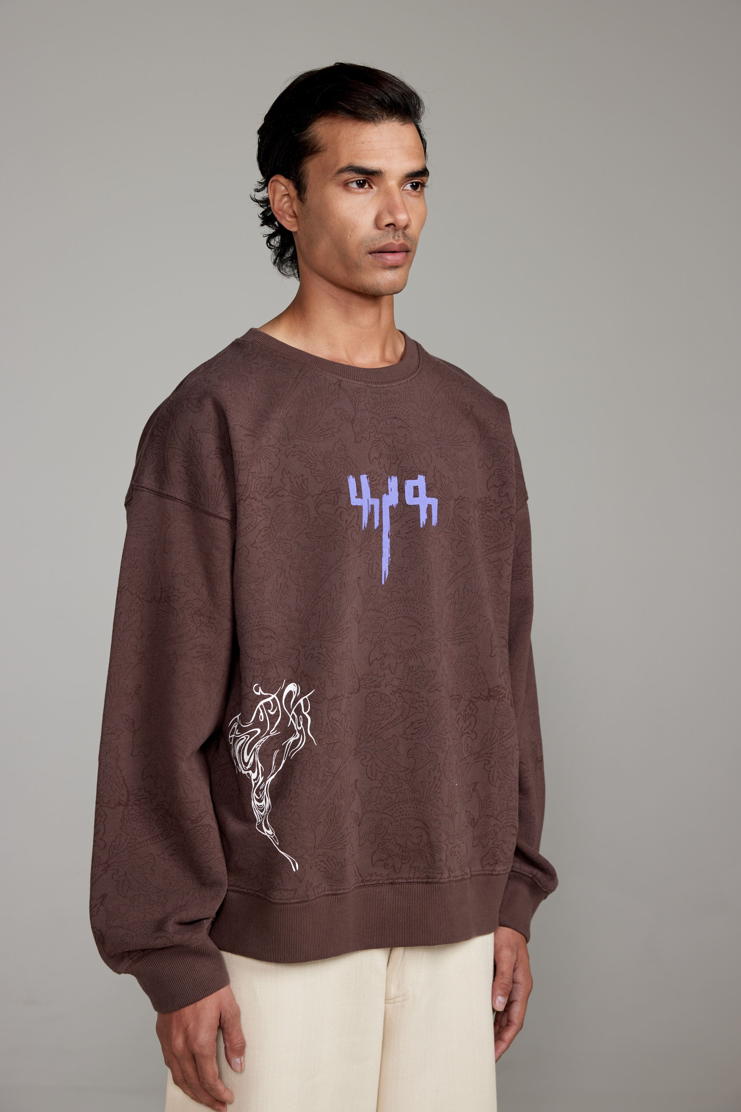"Raat Akeli Hai" Blockprinted Sweatshirt