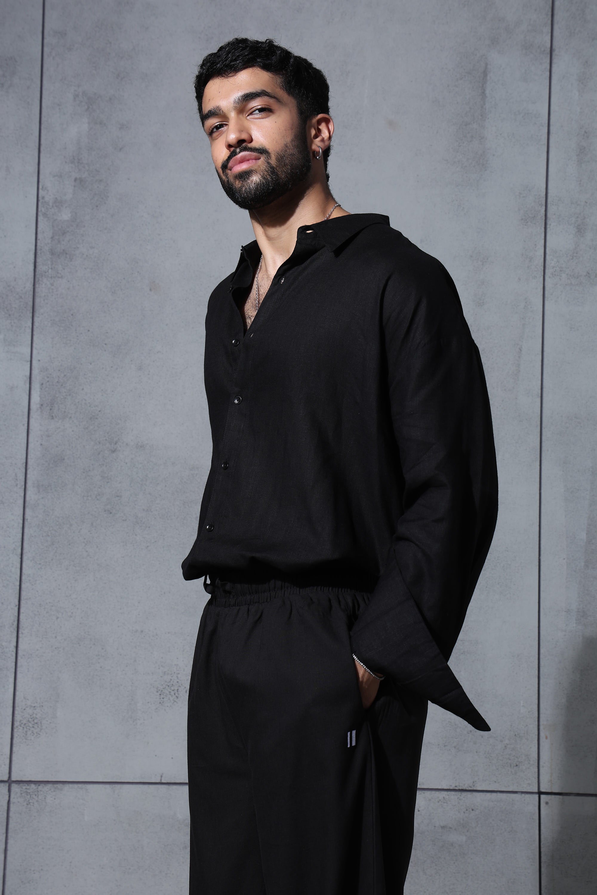 Black Linen Shirt